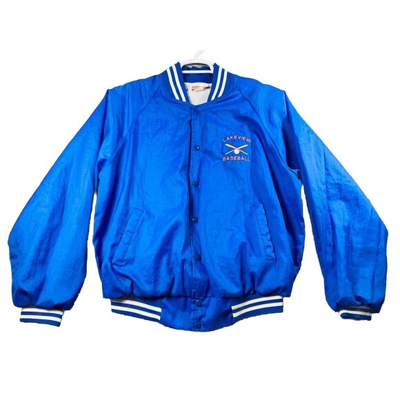 vintage Lake View Baseball embroidered HARTWELLjacket made in USA size L